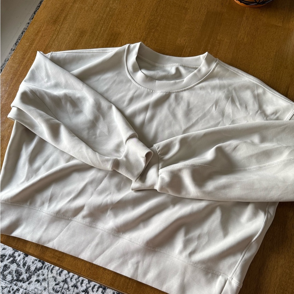 lululemon athletica Scuba Sweatshirt Color: Bone Sz 10